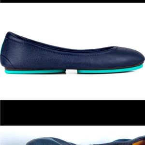 Tieks. Navy with turquoise
